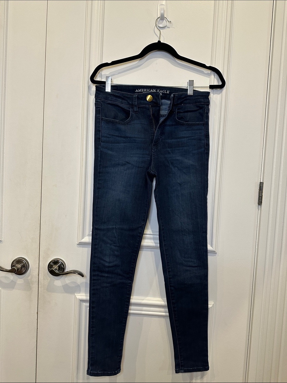 American Eagle Outfitters Women's Navy Super Super Stretch Hi-rise Jeggings